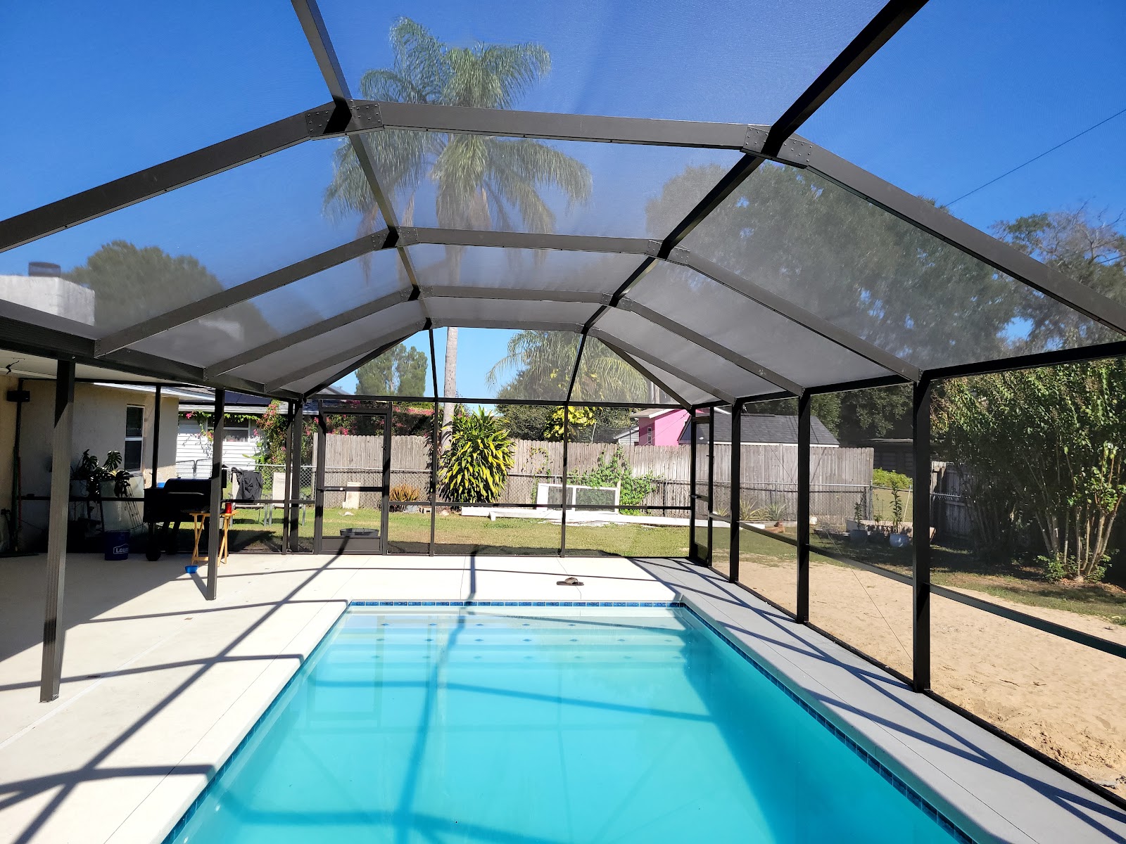 Polk County Pools pool construction site photo